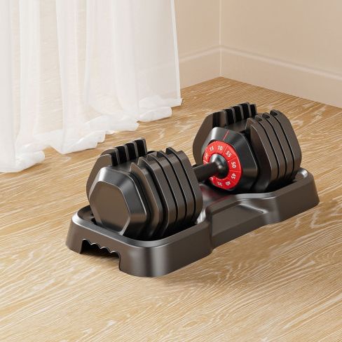 Adjustable Dumbbell Set, 10 In 1 Free Dumbbell For Men And Women, Black Dumbbell For Home Gym, Full Body Workout Fitness, Fast Adjust By Turning
